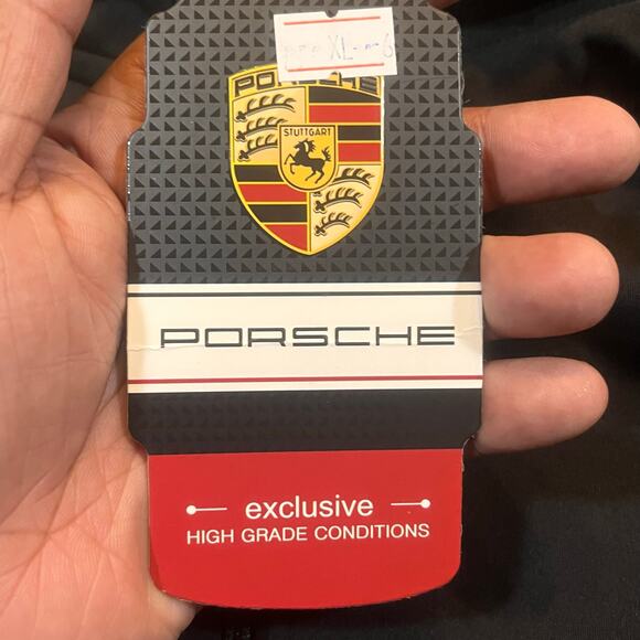 NWT Porsche Jacket Mens Black Embroidered Logo Full Zip Hooded - Picture 5 of 7